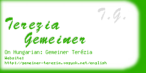 terezia gemeiner business card