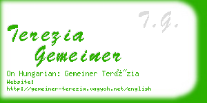 terezia gemeiner business card